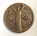 Medal Commemorating the Maiden Voyage of the Liner, Normandie, Jean Vernon (French, 1897–1975), Bronze